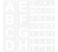 DOITOOL Pochoirs pour Loisirs Créatifs en Plastique Pet 36 Pièces, Chiffres Réutilisables Multi-fonctions pour Décoration Manuelle et Occasions Spéciales