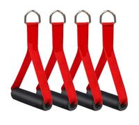 DOITOOL Poignées de Musculation et Bandes de Résistance en ABS Solide, Lot de 4 Accessoires Gym pour Exercices de Renforcement et Sangles Fitness Confortables Couleur Aléatoire