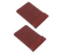 DOITOOL Porte-additions compact 2 pièces 12 x 8 CM en cuir PU marron avec porte-stylo, presse-papiers de menu de table pour restaurants et hôtels, gestion des commandes