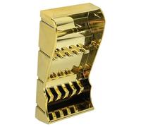 DOITOOL Porte-ciseaux de Coiffure Professionnel Modulaire Plaqué Or, Salon | Surface Lisse Résistante aux Traces, pour Barbiers et Stylistes, Rangement à Compartiments Séparés