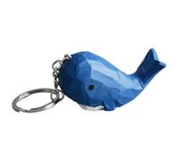 DOITOOL Porte-clés Bois Baleine Mignon pour Paquet à Dos, Décoration Pratique en Bois et Métal, Design Simple et Créatif, Accessoire Unique pour Clés de Voiture