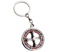 DOITOOL Porte-clés Créatif en Métal Roulette Russe Rotative, Accessoire Décoratif pour Paquet et Pendentif Porte-clés, pour Festival et Production DIY