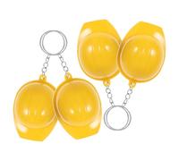 DOITOOL Porte-clés en Alliage de Zinc Jaune de Casque de Chantier 4pcs Ouvre-bouteille Multifonction pour Fête et Décoration D'anniversaire