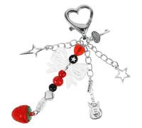 DOITOOL Porte-clés Esthétique en Alliage Adorable et Facile à Nettoyer Pendentifs Guitare, Étoile et Noeud pour Accessoires de Paquet Réutilisables