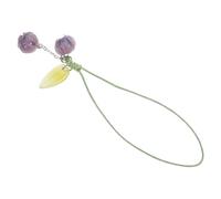 DOITOOL Porte-clés Fleur en Glaçure Pourpre, Léger et Facile à Transporter, Décoration Suspendue Élégante pour Téléphone Portable ou Lecteur de Musique