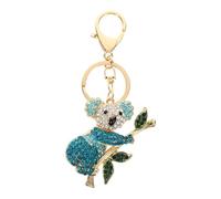 DOITOOL Porte-clés Koala Mignon en Alliage de Zinc avec Cristaux Bleus, Design Suspendu et Finition Soignée, Accessoire Décoratif pour Paquet ou Porte-clés de Voiture