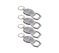 DOITOOL Porte-clés Ouvre-bouteille en Métal Argenté Pendentif Boussole et Calendrier Perpétuel, Design Unique et Fonction Décoration Clés pour Présent ou Paquet à Dos