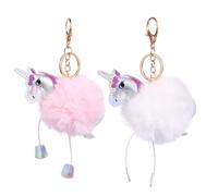 DOITOOL Porte-clés Peluche Licorne Alliage Lot de Pendentifs Mignons pour Sacoche et Trousseau Clés Cadeau Créatif Fête des Mères