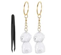 DOITOOL Porte-clés Poils de Chien Souvenir Commémoratif pour Animaux Capsule Transparente pour Poils Bijou de Rangement pour Clés