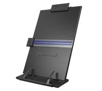 DOITOOL Porte-documents avec Règle Détachable de Bureau Réglable en Fer et Plastique Noir, Support de Livre Pliable Accessoire Lecture Polyvalent pour Bureau, École et Maison