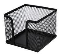 DOITOOL Porte-mémos en Métal Noir Maille, Distributeur de Bloc-notes de Bureau Compact, Accessoire Papeterie Pratique pour Organisation Bureau et Travail Quotidien