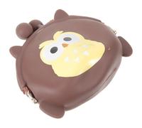 DOITOOL Porte-Monnaie Chouette en Silicone Marrant et Unique pour Femmes et Filles, Petit Porte-Monnaie Marron Multifonction Qui Ne Raye Pas, pour Usage Quotidien et Shopping
