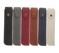 DOITOOL Porte-Stylo en Cuir PU 6pcs Étui à Crayons Robuste Pochette pour Stylo-Plume Simple Protection Élégante pour Bureau Et École Compatible