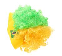 DOITOOL Postiche Afro pour Supporter de Football Fibres et Tissu, Style Clown Audacieux, Maintien Stable sans Coiffage, pour Manifestations Sportives