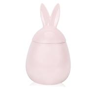 DOITOOL Pot À Biscuits En Forme De Lapin De Pâques En Céramique Boîte À Bonbons De Pâques Avec Couvercle En Forme D'oreilles De Lapin Pot À Biscuits Décoratif En Céramique De Pâques Pot