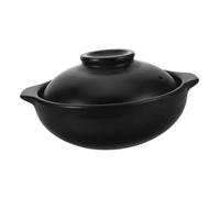 DOITOOL Pot Argile avec Couvercle Casserole Chinoise Terre Cuite Résistante Chaleur Cuisson Saine et Facile Cocotte Donabe pour Riz et Ragoût Style Traditionnel Chinois