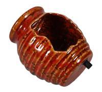 DOITOOL Pot Céramique Cascade Circulante Décorative pour Jardin Intérieur et Extérieur Mini Jarre Fontaine Naturelle pour Aquarium Bassin et Terrasse Accessoire Paysager Compact