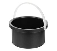 DOITOOL Pot de Cire Noir en Aluminium Poignée, Accessoire Non Adhérent et Haute Efficacité pour Machine à Fondre la Cire, Bol Intérieur Pratique pour Épilation