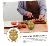 DOITOOL Pot de Fermentation Céramique Scellée Pratique pour Cuisine Maison Jarre à Kimchi Conserve Fraîcheur et Organise Rangement