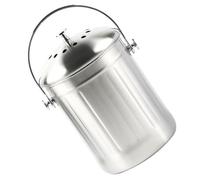 DOITOOL Poubelle Cuisine Compost INOX avec Couvercle Anti-odeurs Seau Déchets Alimentaires Intérieur et Portable pour Cuisine Salle de Bain Bureau