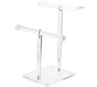 DOITOOL Présentoir à Bijoux Support Robuste en Acrylique Double Couche Design en T pour Colliers et Bandeaux, pour Magasin ou Usage Domestique