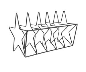 DOITOOL Présentoir à Journaux en Fer Forgé Noir, Porte-Documents Star 5 Branches, Support de Rangement pour Magazines et Fichiers, Étagère de Bureau Stable et Fonctionnelle, pour