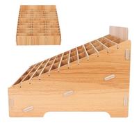DOITOOL Présentoir en Bois pour Téléphone Portable 36 Compartiments Boîte à Grille Séparée pour Bureau et Salle de Classe Organisateur de Rangement Multifonction pour Affichage