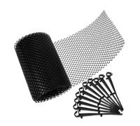 DOITOOL Protection de gouttière en plastique noir avec crochets fixes pour éviter l'encrassement des feuilles et des débris, installation facile à faire soi-même pour le drainage