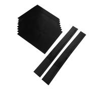 DOITOOL Protège Cuisinière Couvercles De Brûleur Pour Cuisinière à Gaz Tapis Carrés Noirs Antiadhésifs Protection Éclaboussures Et Rayures