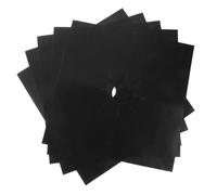 DOITOOL Protège Plaque de Cuisson Gaz Noir en Ptfe Réutilisable, 5 Pièces, Tapis de Protection pour Brûleur de Cuisinière à Gaz, Facile à Nettoyer et Antiadhésif