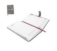 DOITOOL PU Schedule Planner Notebook With Monthly Index Bookmark Daily Weekly Organizer For Business And Personal Use