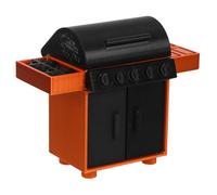 DOITOOL Rack de Barbecue modèle Mini-Trucs Mini-Cuisson des Aliments Maison de poupée avec cheminée Miniature de feu de Camp Mini-Cuisine Mini Alimentaire Faux feu de Camp pla