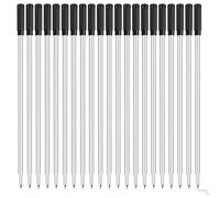 DOITOOL Recharges de Stylo à Bille Métal Noire Pointe Moyenne Lot de 100 Recharges Universelles pour Stylos Rétractables Fluide et Résistante Adaptées École et Bureau