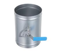 DOITOOL Registre de volume manuel - Accessoire de régulation de volume de ventilation CVC en acier inoxydable - Vanne de registre de conduit d'air en ligne Contrôle manuel du débit d'air