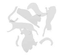 DOITOOL Règle de Patchwork Acrylique de Chat pour Couture Légère, Design Clair, pour Quilting et Broderie, Set 1 Pièce Blanc pour Débutants et Passionnés