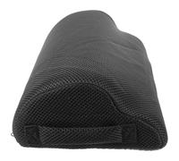 DOITOOL Repose-Pieds Demi-cylindrique en Tissu Mesh Noir, Coussin Ergonomique à Haute Élasticité pour Bureau et Voiture, Soulage Jambes et Prévient Affaissement