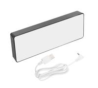 DOITOOL Réveil LED Miroir Multifonction Rectangulaire avec Écran Ajustable Décoratif pour Chambre et Bureau Alimentation Pile ou Secteur Design Moderne Noir