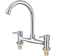 DOITOOL Robinet De Cuisine Robinet Mitigeur : Robinet De Lavabo À Deux Trous, Double Levier, Eau Chaude Et Froide, Rotation 360°, Pour Camping-Car Et Évier De Cuisine Plusieurs styles