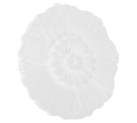 DOITOOL Rosace de Plafond Décorative en Plastique Blanc Médaillon Rond pour Luminaire Anneau Médaillon de Plafond Sculpté Style Européen Accessoire D’Éclairage pour Salon et Chambre