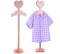 DOITOOL Rose Présentoir à Vêtements et Antidérapant en Bois, Stable | Assemblage Facile, Usage Maison ou Commerce, pour Vestes et Robes, Présentation Polyvalente
