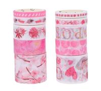 DOITOOL Ruban Adhésif Décoratif Washi Tape 10 Rouleaux 2 Pcs, Papier Adhésif pour Scrapbooking, DIY Bricolage, Motifs Variés, Autocollant Décoratif pour Albums et Carnets