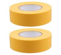 DOITOOL Ruban de Marquage Non Adhésif Pvc Jaune pour Décoration de Drapeaux Intérieur Étanche Facile à Déchirer 2 Pièces pour Signalisation et Zones de Danger