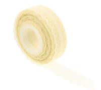 DOITOOL Ruban Dentelle Beige 30mm, Rouleau 22m pour Bricolage | Maille Ajourée, Motif Vintage Délicat, Décoration Légère pour Bouquets, Cahiers et Paquets Présents