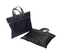 DOITOOL Sacoche à Dossiers Légère et Imperméable avec Poignée 2 Pièces en Tissu Oxford Pochette Professionnelle pour Ordinateur Portable Déplacements Professionnels