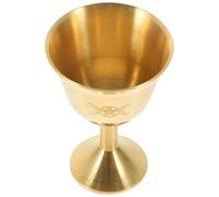 DOITOOL Saint Graal Triple Lune en Cuivre Doré, Tasse Sacrée Résistante Vieillissement pour Offrandes, Décoration D'autel la Maison Temple