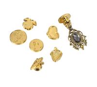 DOITOOL Sceau à Cire Vintage en Métal Rétro K01D Gris Ancien Tête de Cachet Artistique Gravée Accessoire de Scellage pour Enveloppes de Mariage Invitations et Décoration DIY