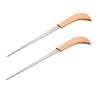 DOITOOL Scie de Camping Portable Lot de 2 Poignée Bois Ergonomique Double Lame Droite pour Élagage Arbres et Travaux de Jardinage Mini-Scie à Métaux Compacte pour Coupe Bois et