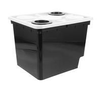 DOITOOL Seau de Culture Hydroponique pour Serre Bac à Plantation sans Terre pour Légumes et Fruits Panier de Croissance Plastique Noir avec Adapté Au Jardinage Intérieur et Extérieur