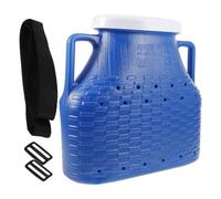 DOITOOL Seau de Pêche Multifonction en Plastique Épais 10l Bleu avec Couvercle Étanche, Récipient à Poisson Portable et Robuste pour Appâts, Crevettes et Pêche en Extérieur