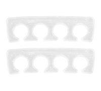 DOITOOL Séparateurs D'orteils en Silicone pour Pédicure, Lot de 2 Pièces, Forme Simple, Maintient L'alignement et Soulage la Pression, pour Salon de Manucure ou Usage Personnel